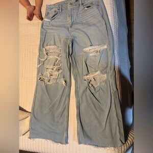 American Eagle curvy wide leg jeans